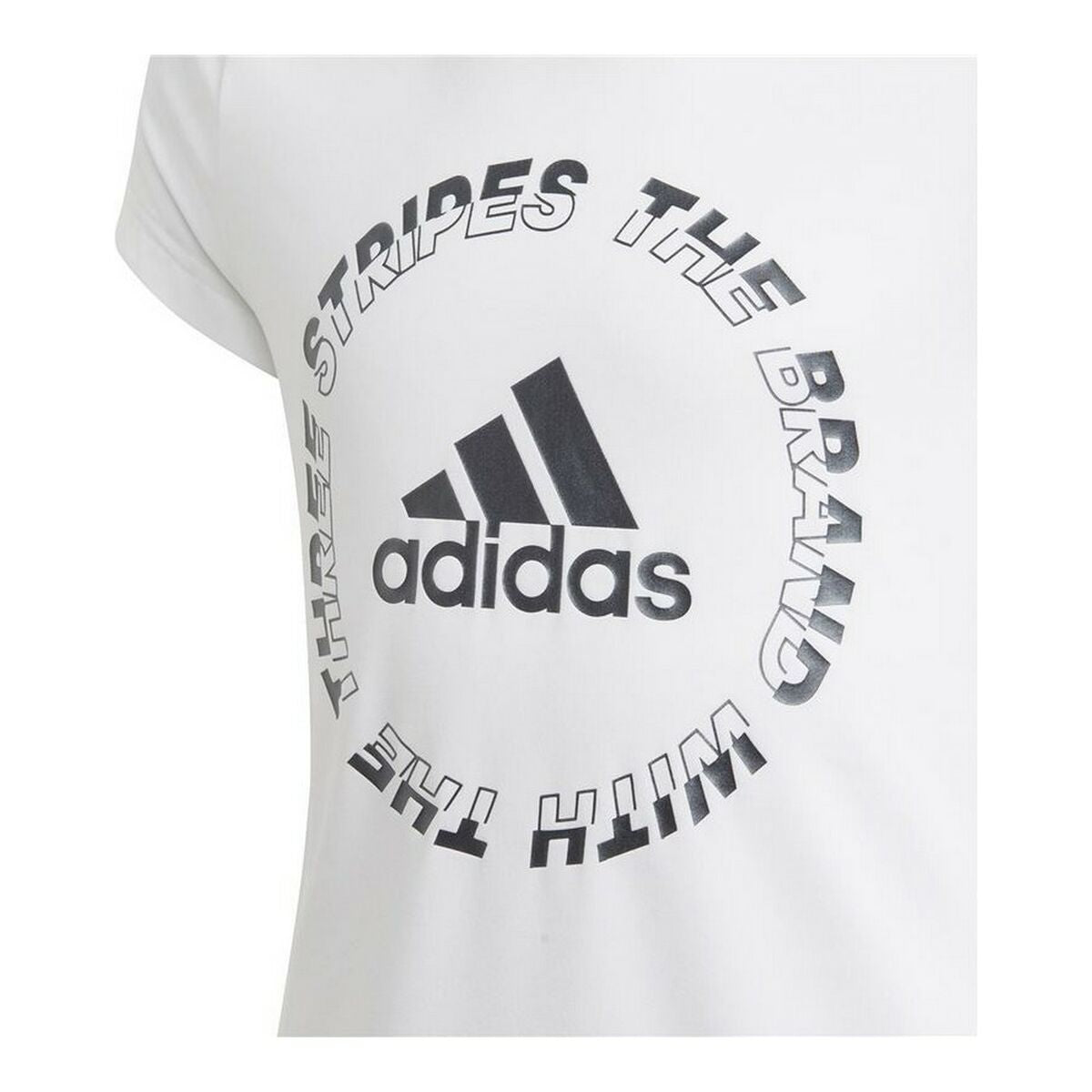 Barn T-shirt med kortärm Adidas Aeroready Bold Vit