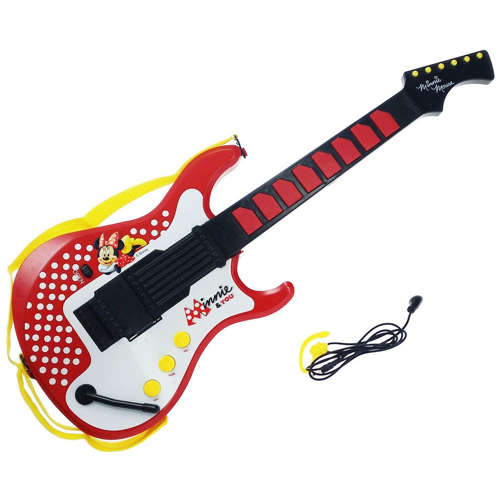 Gitarr för barn Minnie Mouse Röd Vit