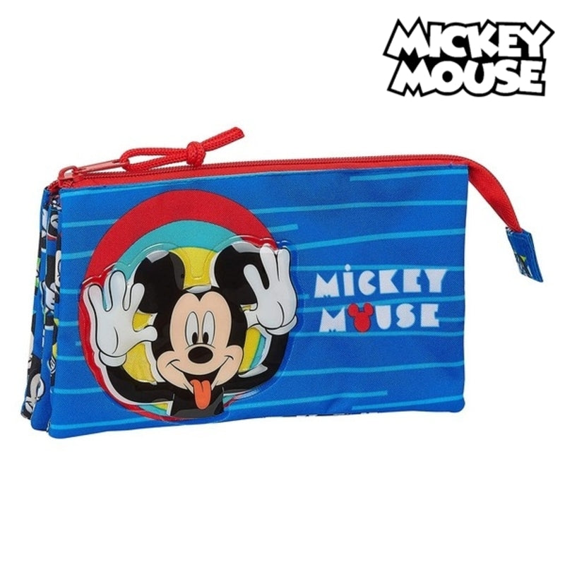 Tredubbel Carry-all Mickey Mouse Me Time Röd Blå