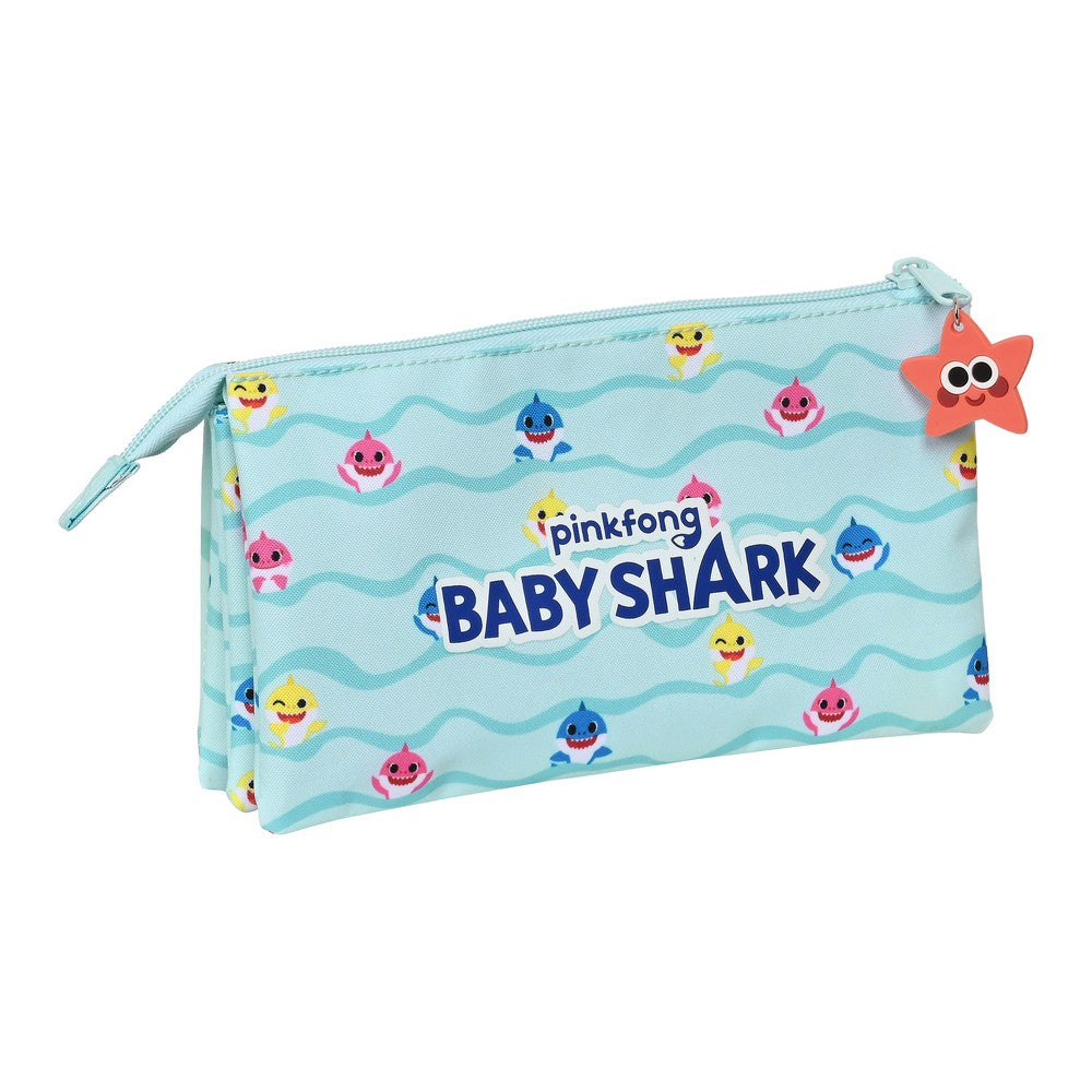 Skolväska Baby Shark Beach Day Gul Ljusblå (22 x 12 x 3 cm)