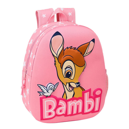 Skolryggsäck 3D Disney Bambi Rosa