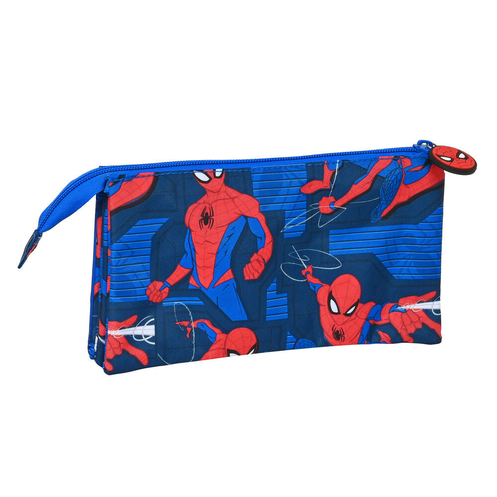 Skolväska Spiderman Great power Röd Blå (22 x 12 x 3 cm)