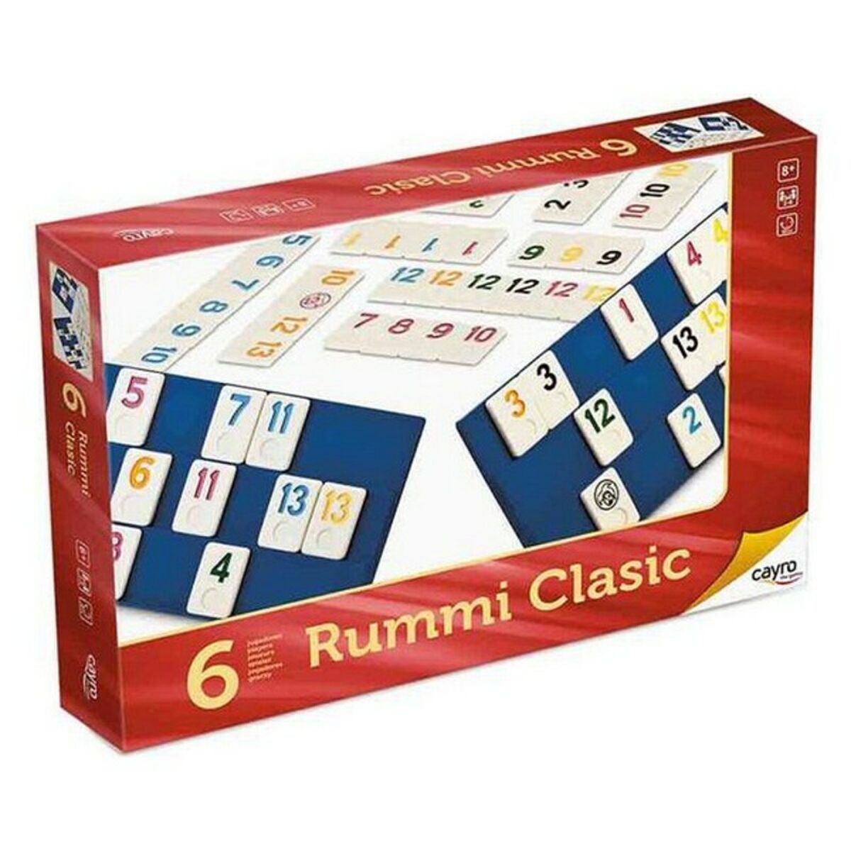 Sällskapsspel Rummi Classic Cayro (ES-PT-EN-FR-IT-DE) (ES-PT-EN-FR-IT-GR) (35 x 26 x 6 cm)