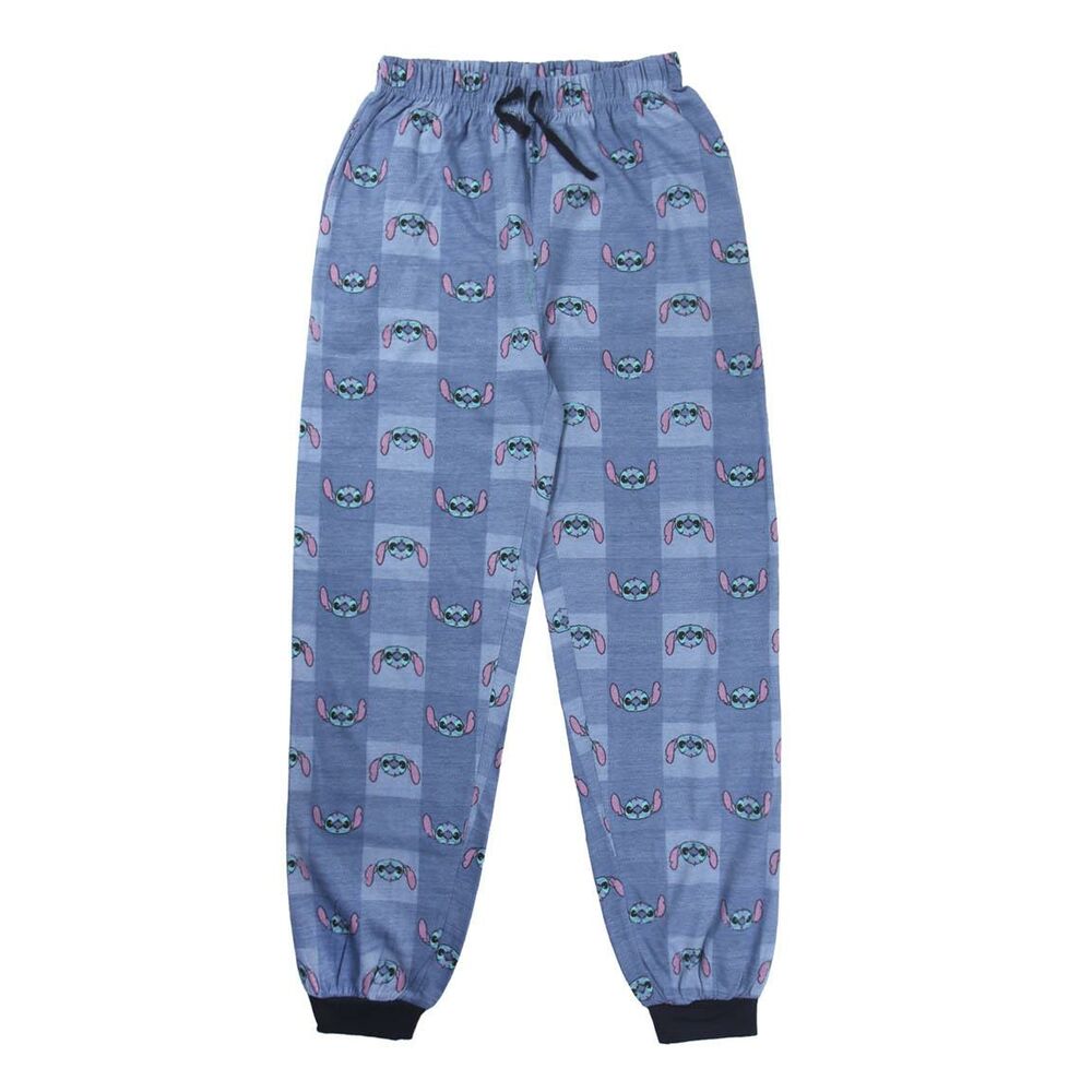 Pyjamas Stitch Män Blå