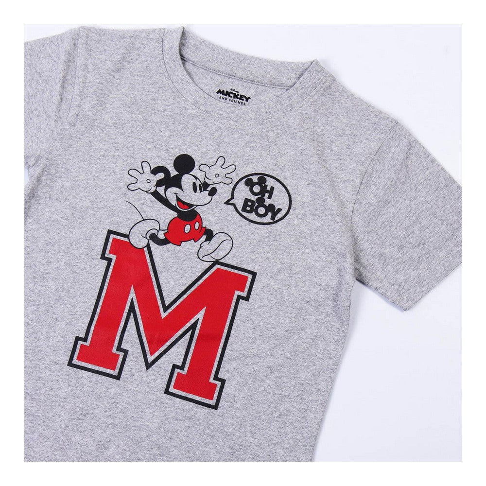 T-shirt med kortärm Mickey Mouse Grå