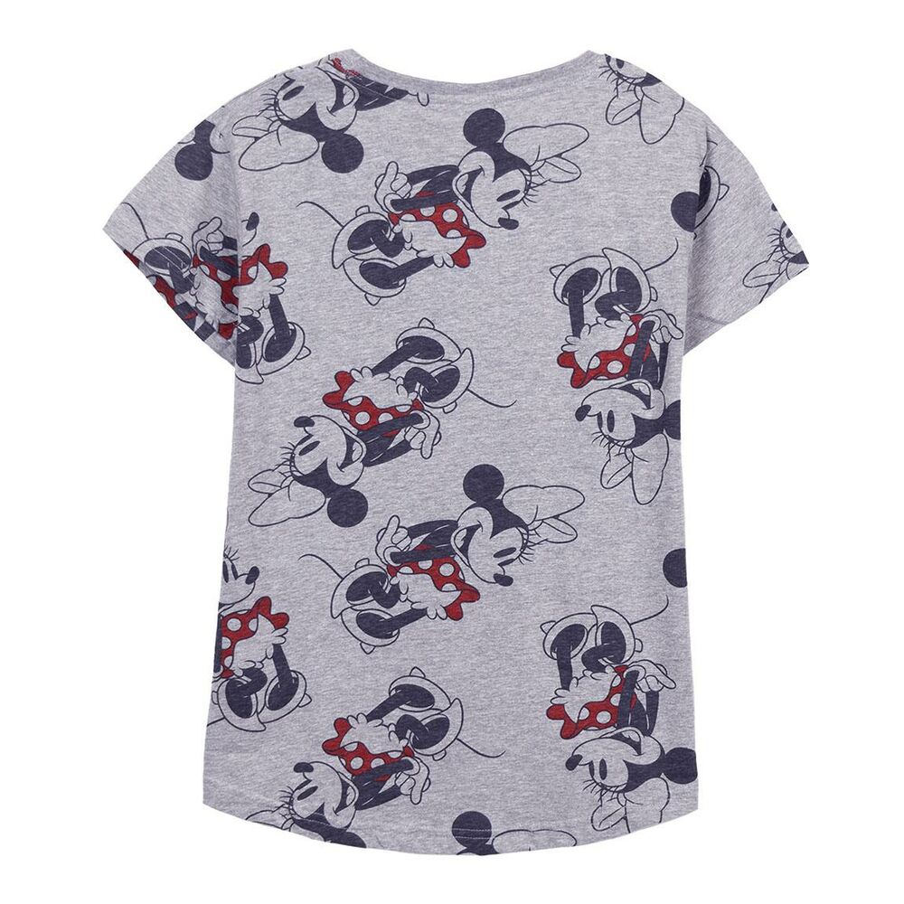 T-shirt med kortärm Dam Minnie Mouse Grå