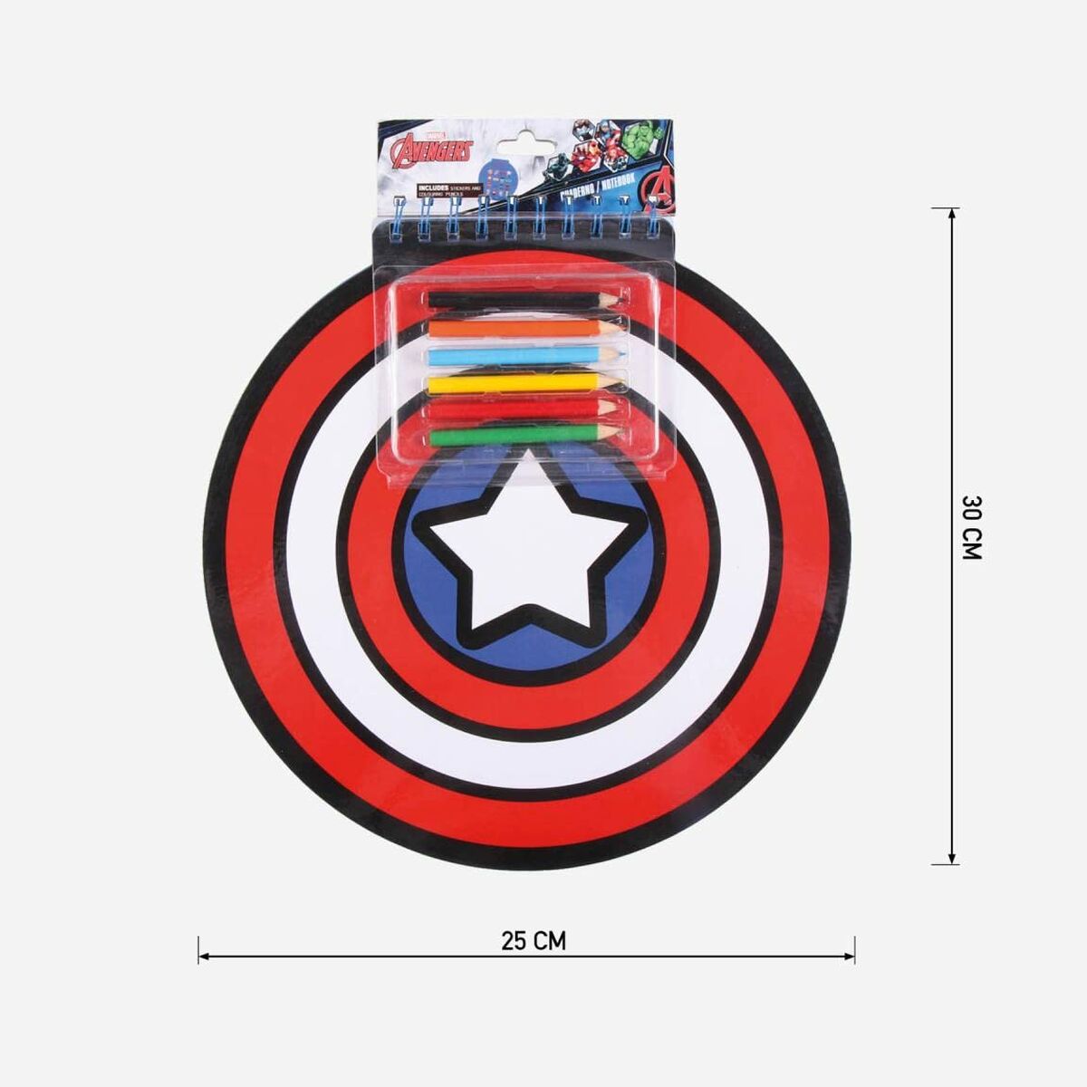 Brevpapper Set The Avengers Anteckningsbok (30 x 30 x 1 cm)
